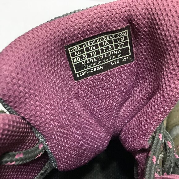 Women's Keen 52002 Mid Hiking Boots Size 10 Pink/Brown/Gray - Picture 12 of 12